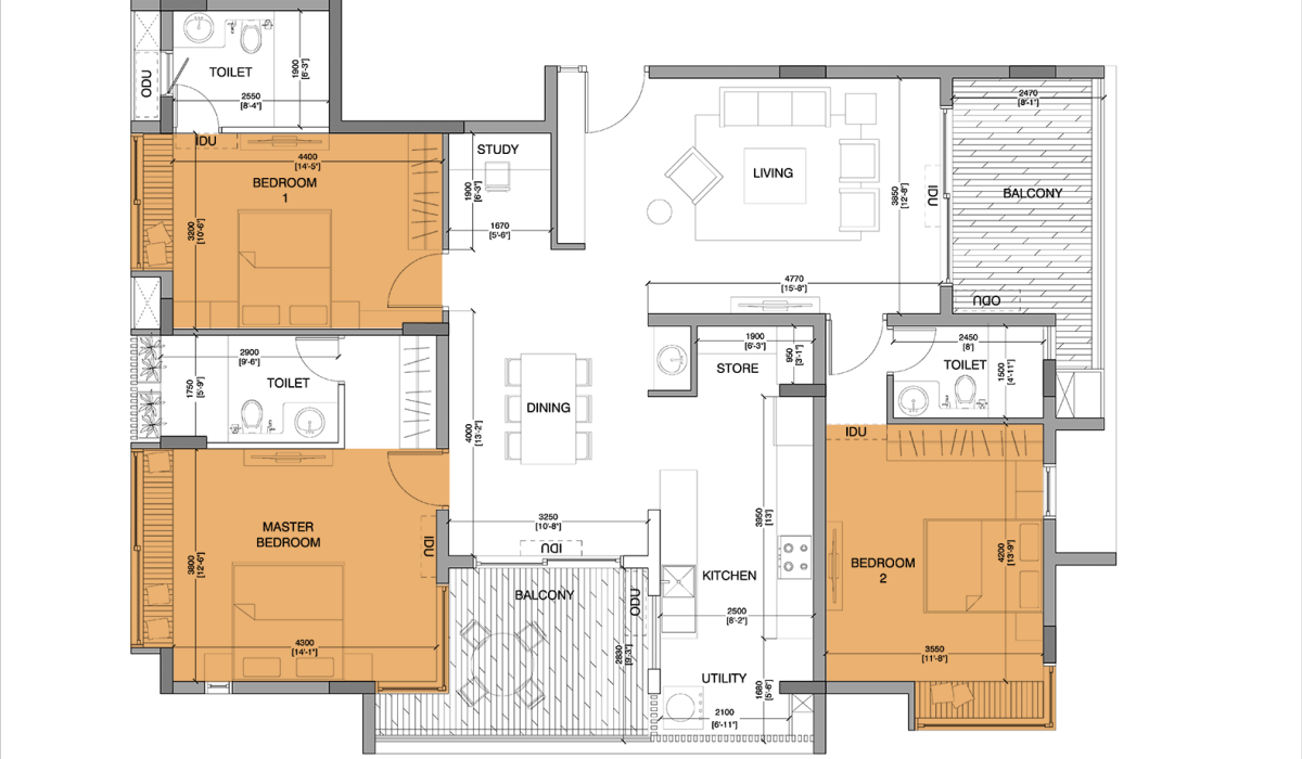 South-Unit-Bedrooms