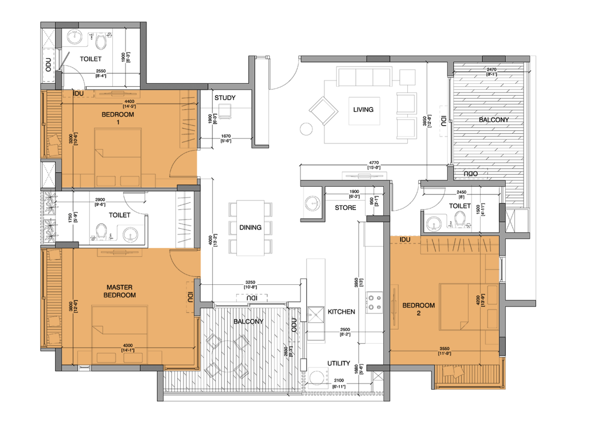 South-Unit-Bedrooms